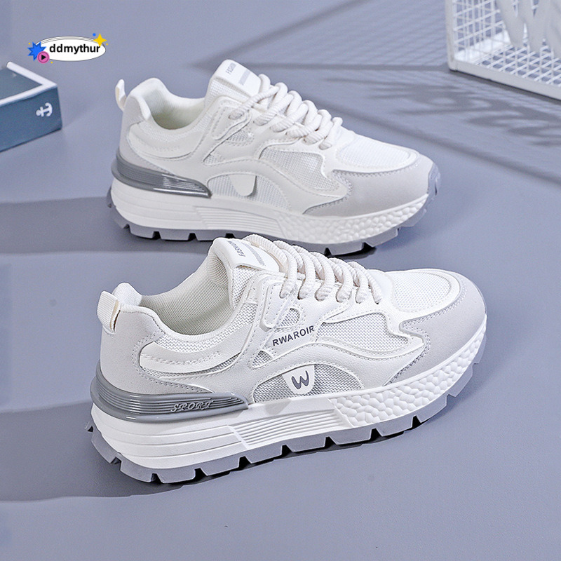 2024 Spring Summer New Breathable Women Mesh Sneakers Ultra-light Soft Sole White Casual Running Shoes Trendy ddmythur