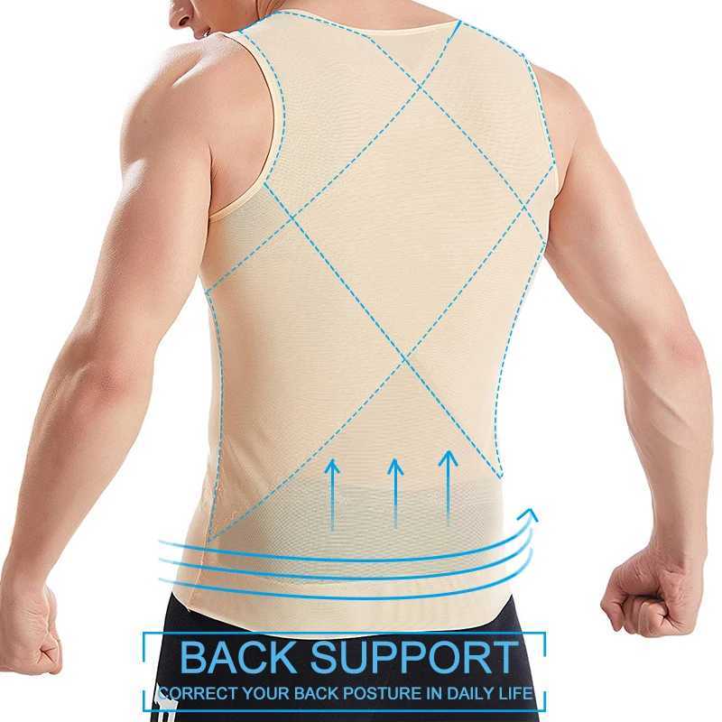 Mens Slimming Body Shaper Gynecomastia Compression Shirts Tummy Control Shapewear Waist Trainer Chest Abs Slim Vest Male Corset W250616