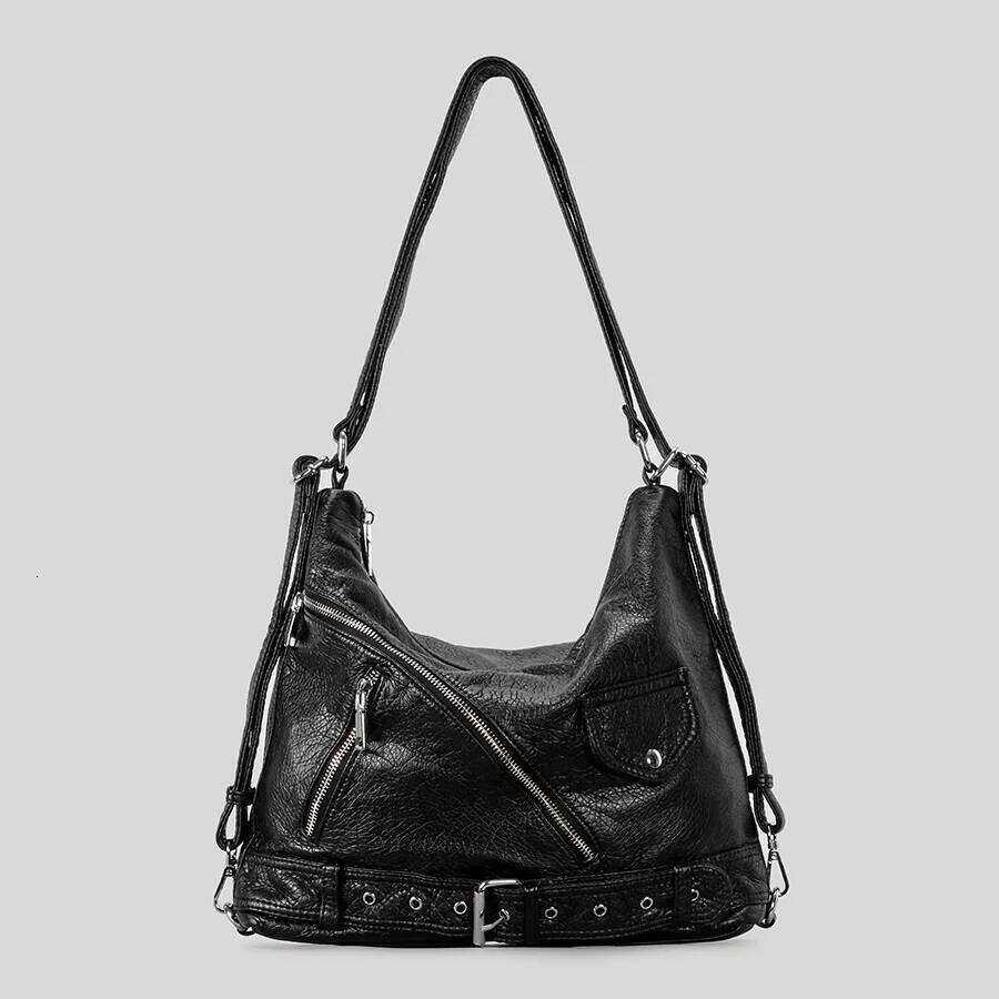 Designer Bag Designer Bag Punk Motorcycle Belt Deco Women Shoulder Crossbody Bags Vintage Multifunctional Large Capacity Tote
