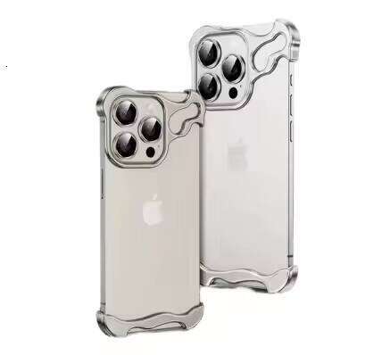 Trendy Bare Frame Shockproof Phone Case Camera Protection, Compatible with iPhone 16 15 14 13 12 Pro Max