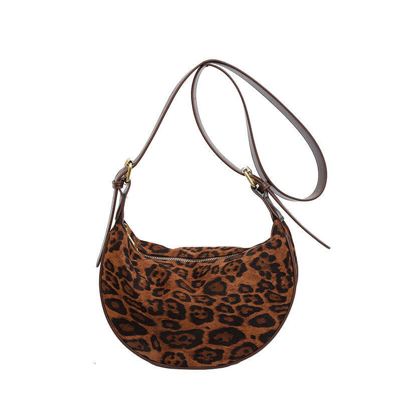New Leopard Print Crossbody Autumn Winter Fashion Versatile Women's Stylish Texture Single Shoulder Dumpling Bag