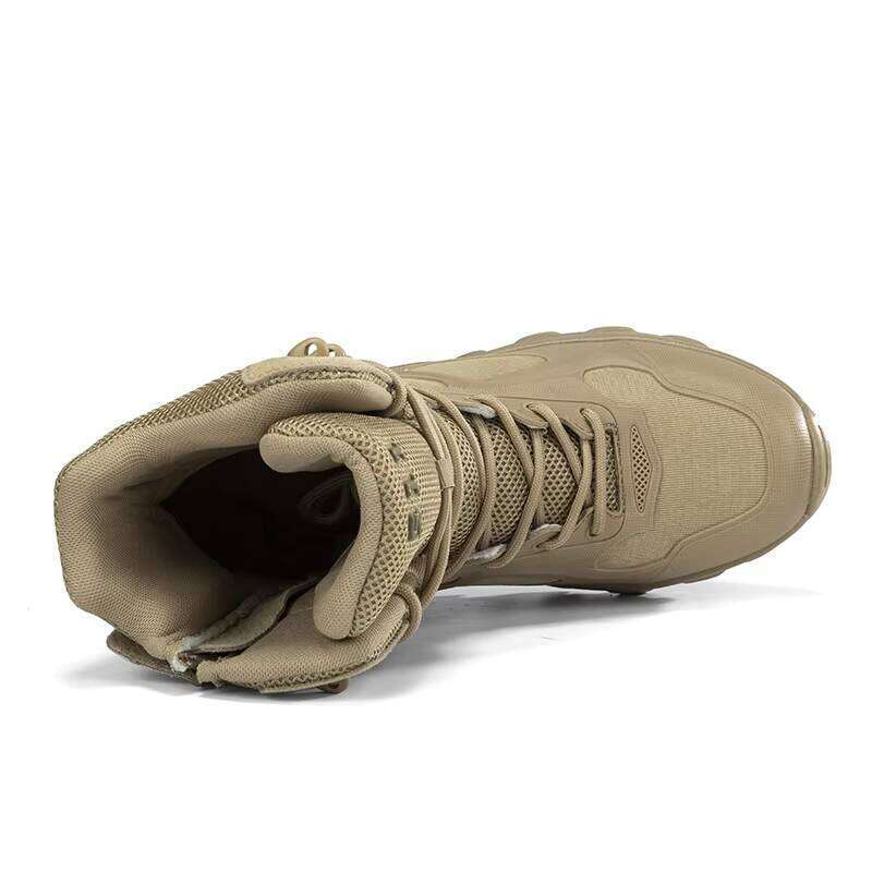 High Quality Outdoor Hiking Shoes for Men High-Top Anti Slip and Waterproof Tactical Training Boots