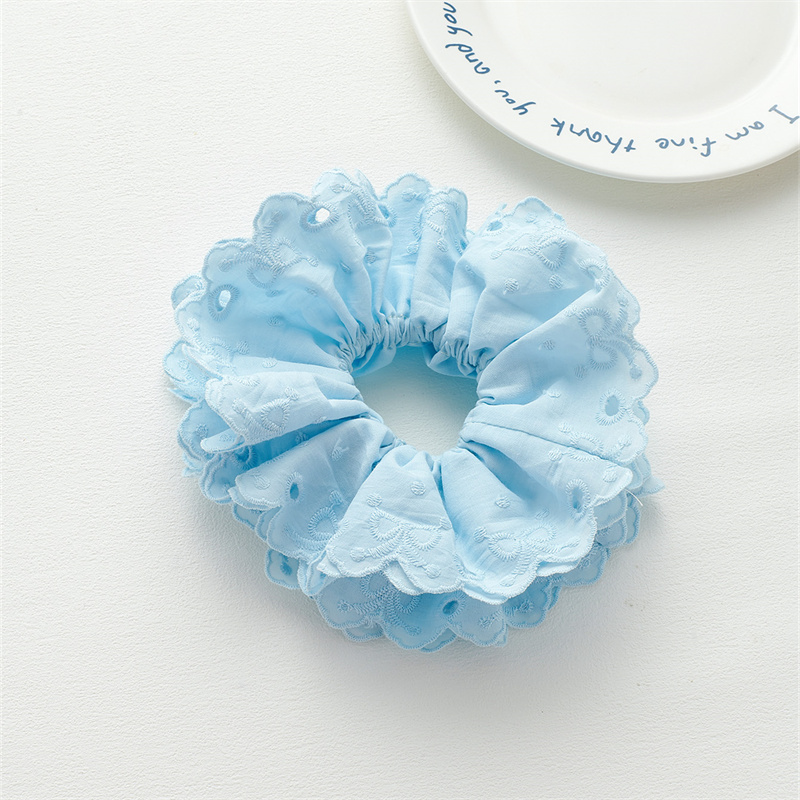 Super fairy lace lace large intestine ring 2025 new gentle tie ponytail hair accessories small fresh headband female