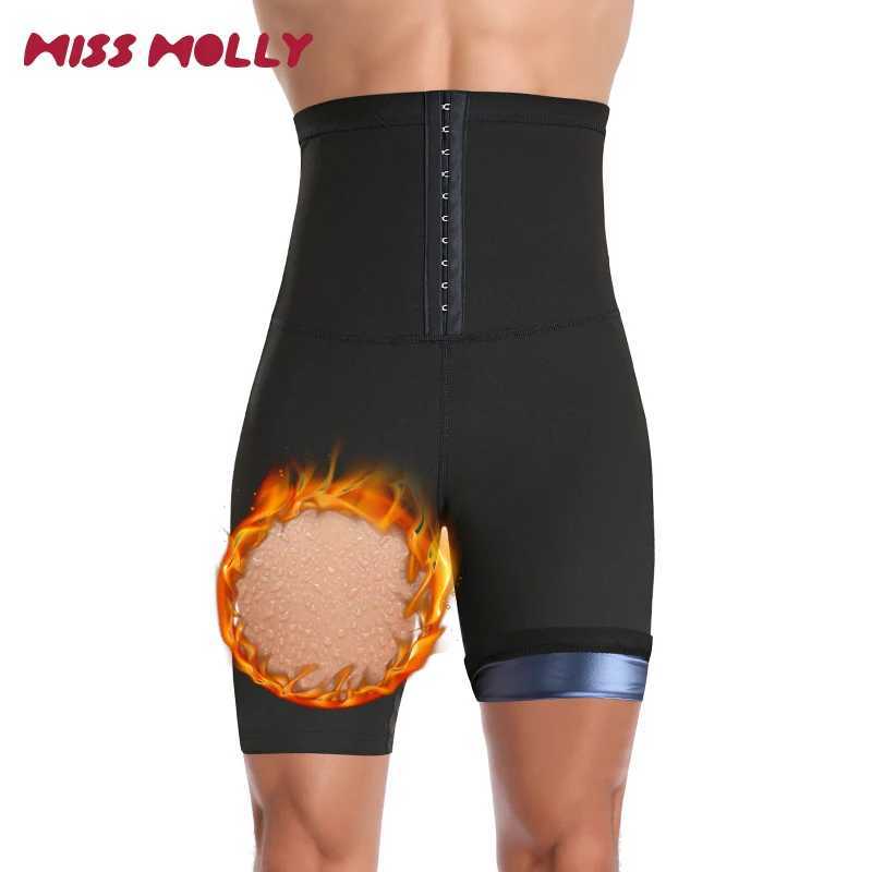 Tummy Control Leggings Lose Weight Man Thermal Sauna Sweat Half Pants Burns Fat Abdomen Reducer Fitness Slimming Body Shaper Men W250616