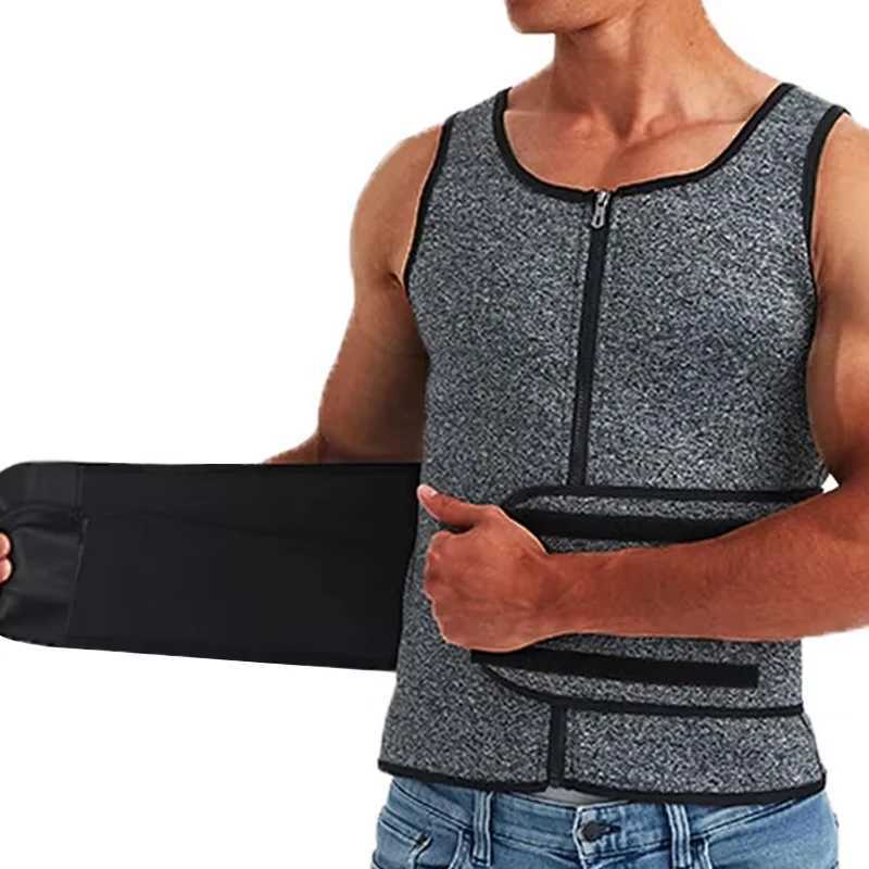 Men Body Shaper Waist Trainer Vest Slimming Shirt Sauna Sweat Vest Compression Undershirt Shapewear Fat Burner Workout Tank Tops W250616