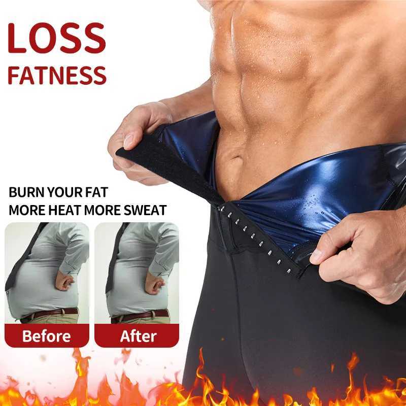 Tummy Control Leggings Lose Weight Man Thermal Sauna Sweat Half Pants Burns Fat Abdomen Reducer Fitness Slimming Body Shaper Men W250616