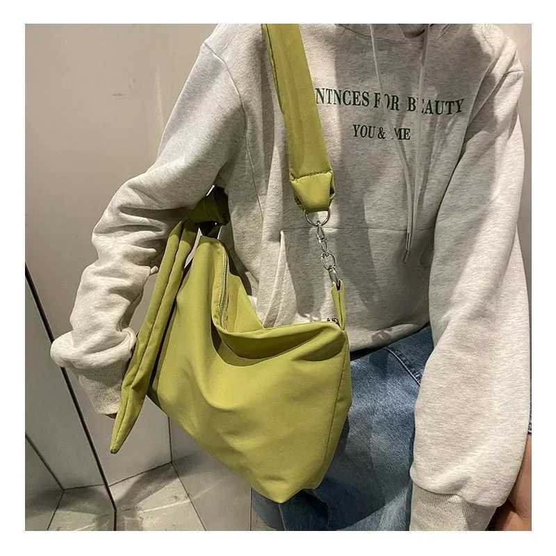 Solid Hobos Women Girls Simple Chain Knotted Straps Messenger Shoulder Crossbody Bags Shoulder Bag Large Capacity XJ2520616
