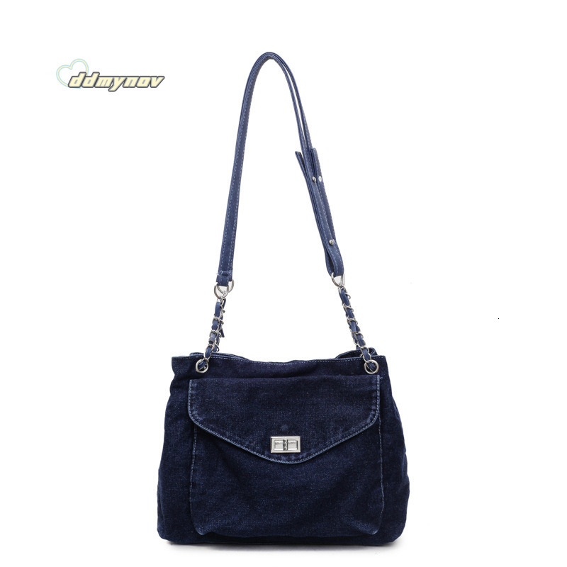 Casual Large Capacity Tote for Women 2025 Summer New Simple Versatile Denim Shoulder Crossbody Bag ddmynov ddmynov