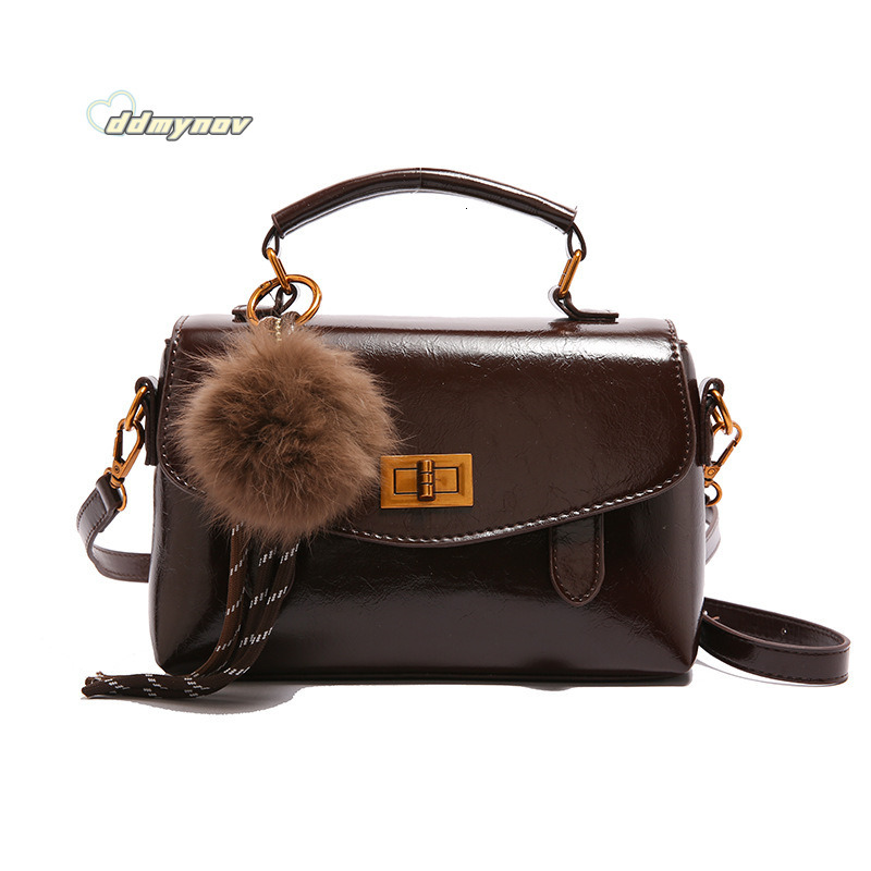 Textured Oil Wax Leather Tote Simple Versatile High-end Shoulder Bag Light Luxury Handbag ddmynov ddmynov