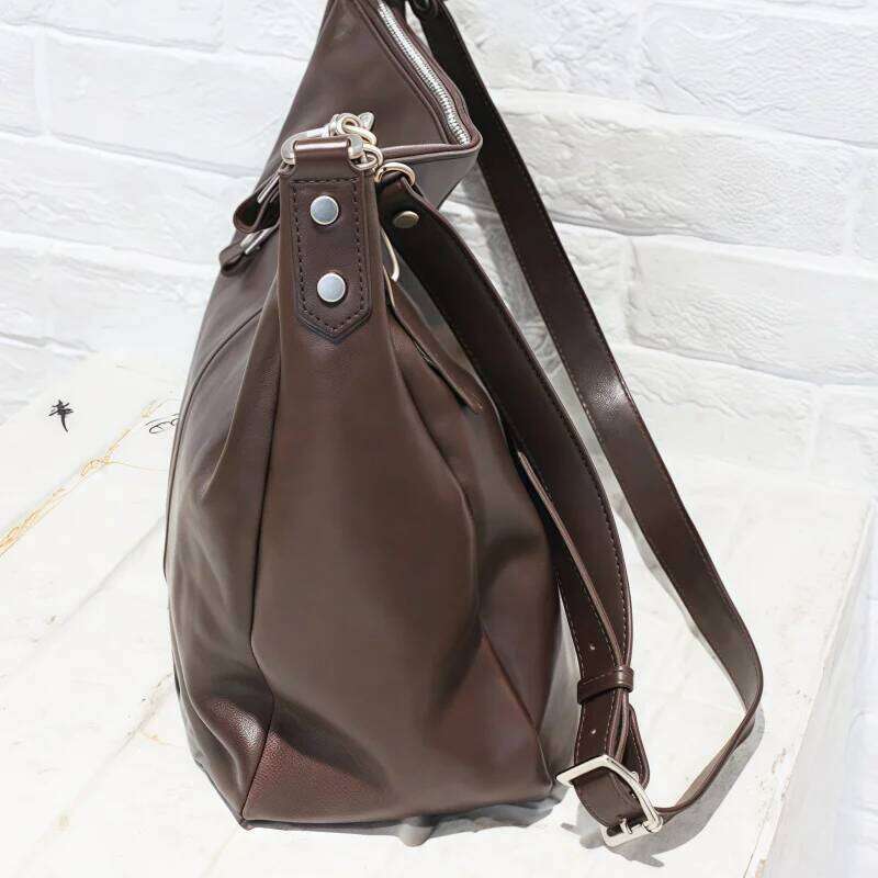 High Quality Leather Tote For Women 2025 New Vegetable-Tanned Cowhide Versatile Large Work Crossbody Shoulder Shopper Bag