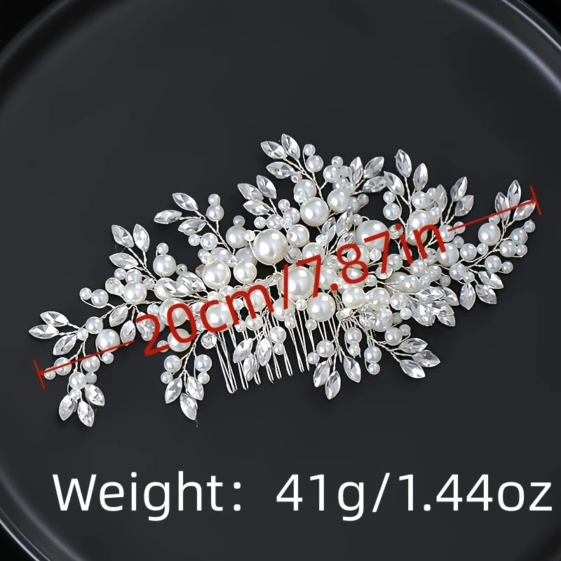 ious Pearl Hair Comb Headband Rhinestone Pearl Hair Accessories For Women Wedding Accessories Tiara Headpiece 250610