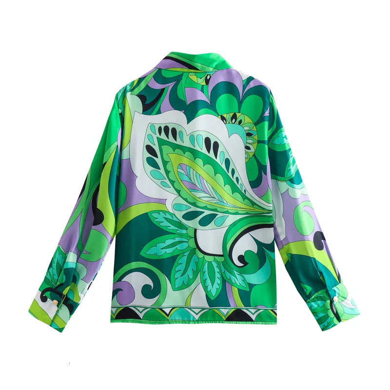 2024 Autumn European And American Style Womens Printed Temperament Shirt Short Skirt Street Casual Fashion Suit 250609