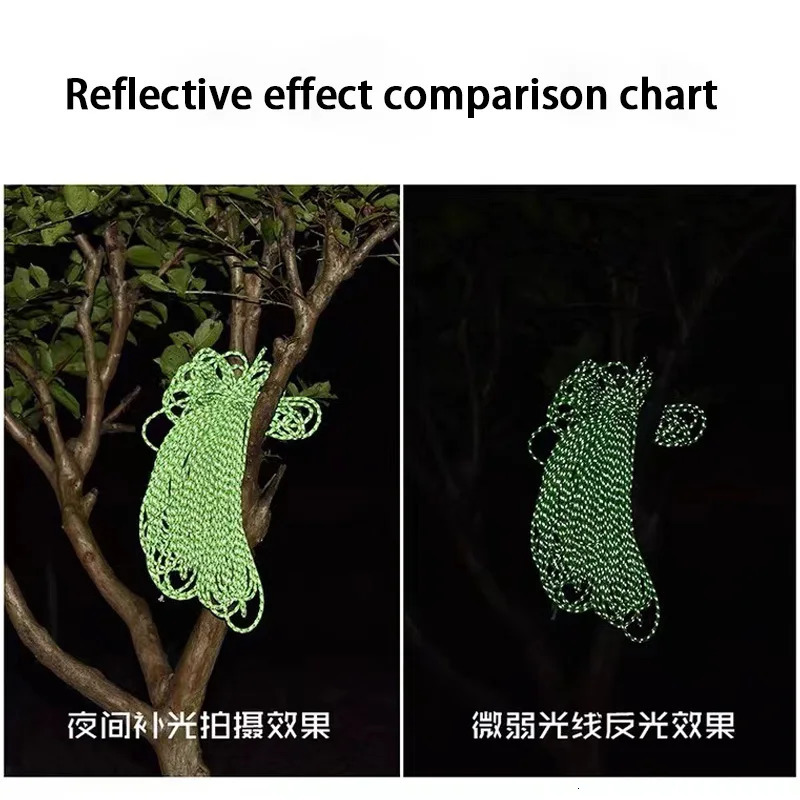 Reflective Paracord Rope Military 7 Strand 4mm 550 Tactical Parachute Cord Camping Tent Lanyard DIY Bracelet Weaving y250611