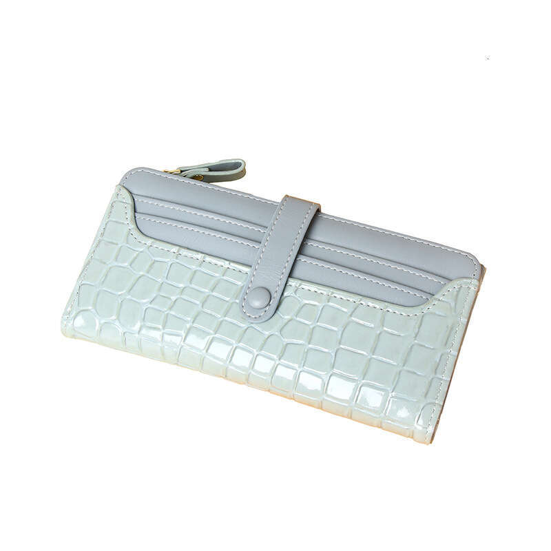 New Luxury High-End Crocodile Pattern Long Women's Buckle Wallet Multi-Card Slot Card Holder Clutch