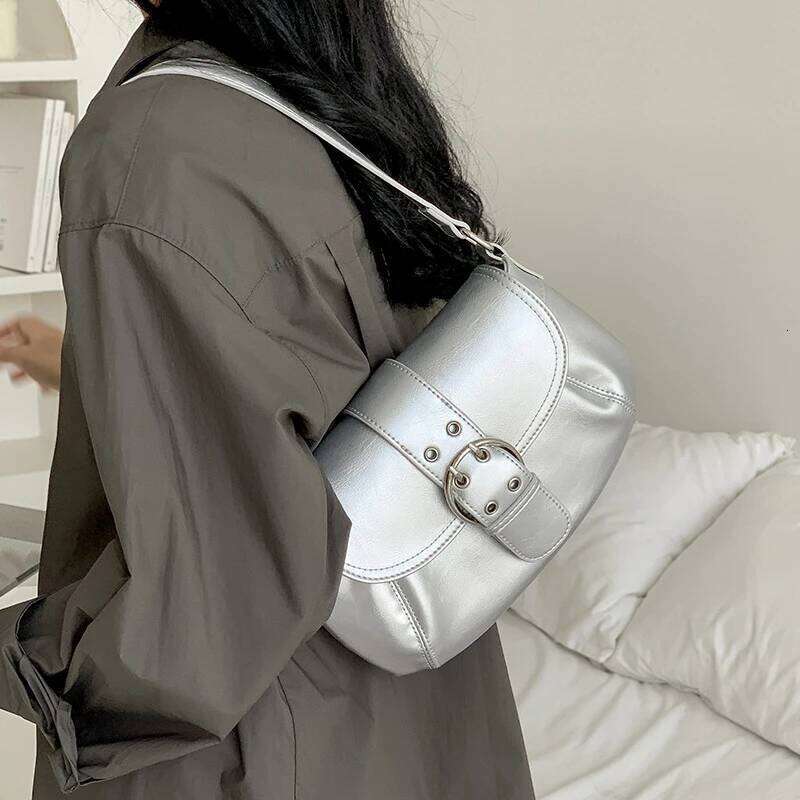 Women's Bags Designer Vintage Bags For Women Designer Handbags And Purses 2023 New In PU Waxed Leather Belt Decoration Small Underarm Shoulder