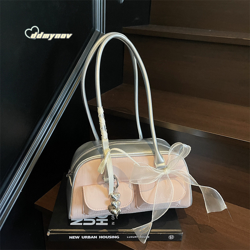Korean Style Sweet Underarm for Women 2025 Summer Niche High-end Versatile Boston Casual Shoulder Bag ddmynov ddmynov