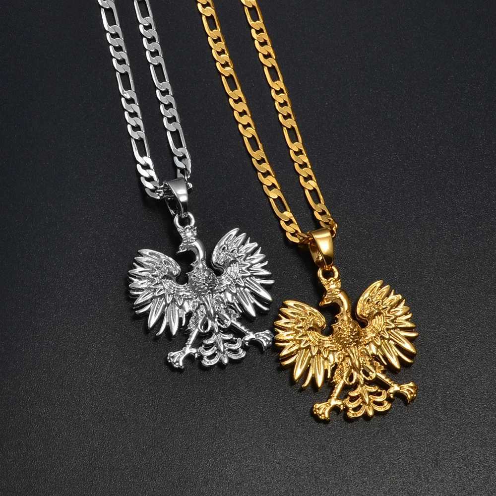 Anniyo Poland Symbol Pendant Necklaces for Women Men Polska Poles Jewelry # 252706 W250616