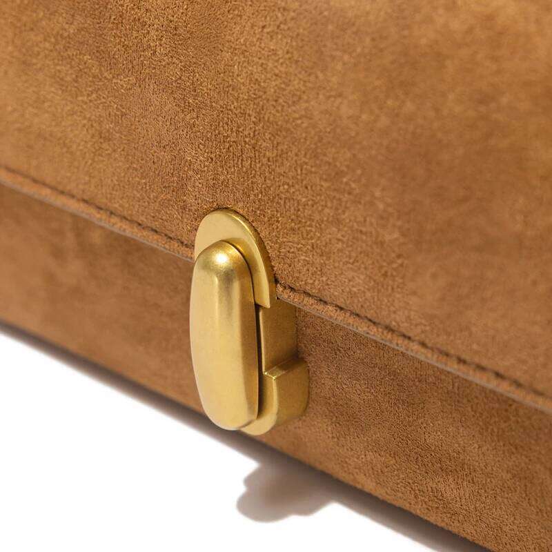 Women's Bags Designer Vintage Faux Suede Box Bags For Women Designer Handbags And Purses New In PU Lock Decoration Small Underarm Shoulder