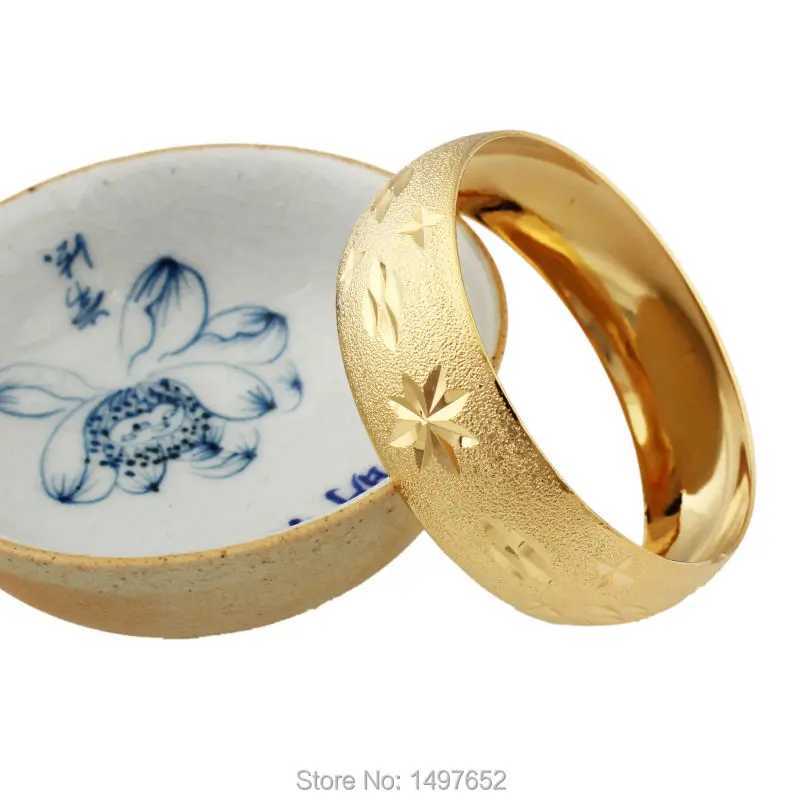 Newest Big Wide Ethiopian Bangle / Gold Color Bangles Dubai African Men Women Jewelry Z250616