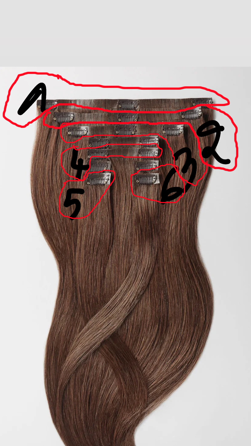 PU Clip In Human Hair Extensions Remy Hair Weft Clip on Hair Extensions Thick Natural Black Brown Blonde Customer-specific Medium brown 150g/sets 2 se