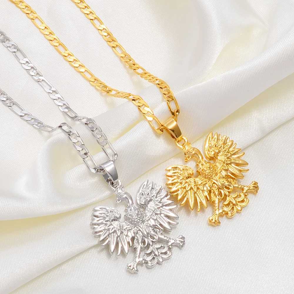 Anniyo Poland Symbol Pendant Necklaces for Women Men Polska Poles Jewelry # 252706 W250616