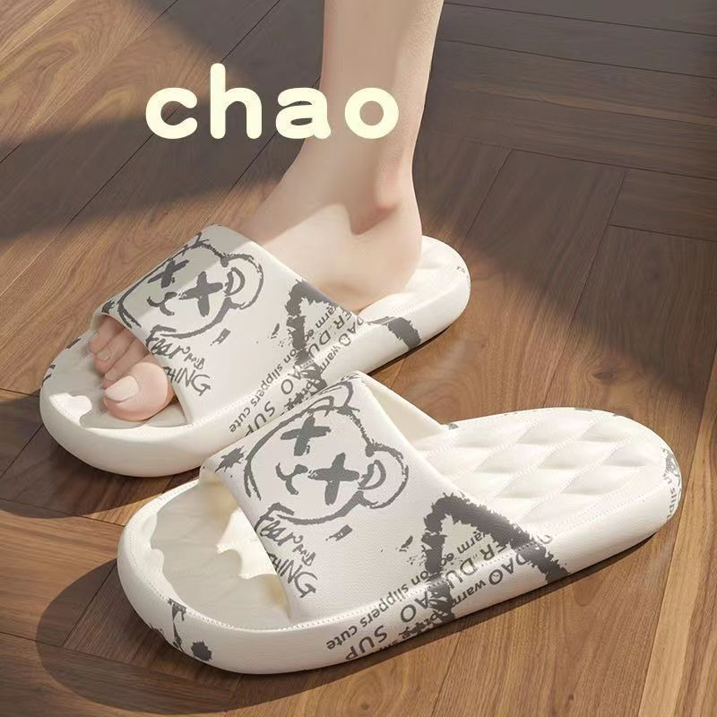 Women's slippers summer new women's shower slippers outdoor beach couple slippers designer sandals women's sandals