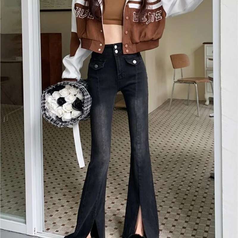 Woman Jeans Slim Fit High Waist Denim Pants for Women on Sale Unique Chic and Elegant Cheap Emo Retro Fashion Casual Trousers