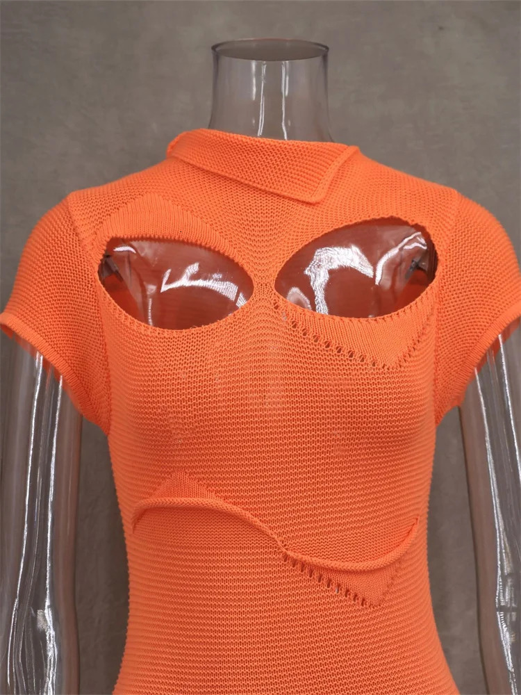 Dresses for Women 2025 Wholesale Cross Neck Hollowed Out Black Fringed Knitted Patchwork Maxi Dress Fashion Street Wear 250616