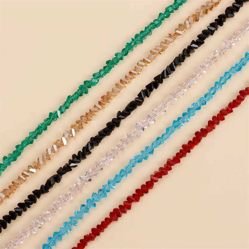 Transparent Crystal Irregular Beaded Choker Necklace for Women Korean Collarbone Chain on the Neck Jewelry W250616
