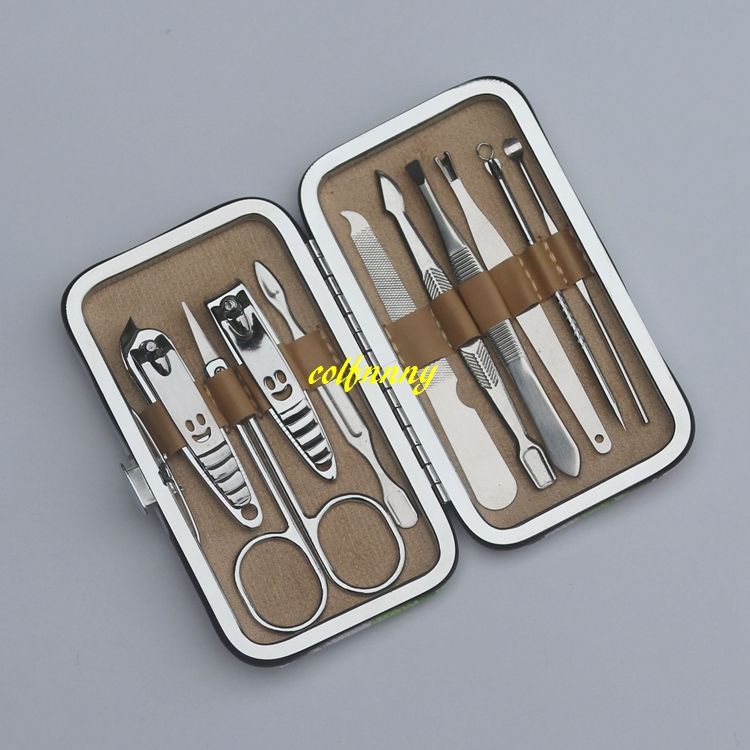 Flower print box Protable Manicure Set Nail Clippers Cleaner Grooming Kit Nail Care Nail Art Tool Sets