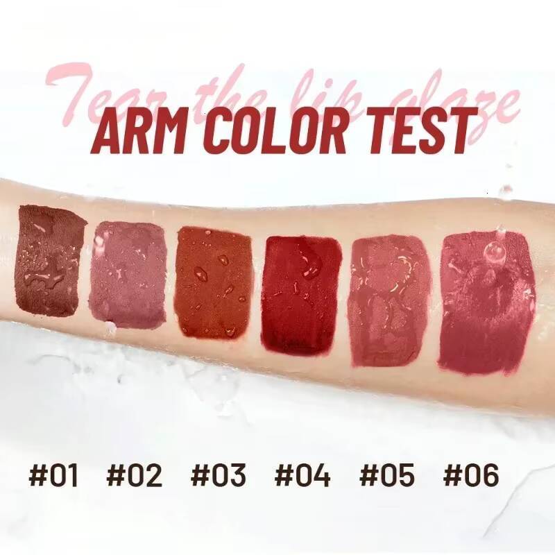 Waterproof Matte Gloss Brown Nude Pigment Dark Red Long Lasting Velvet Liquid Lipstick Women Makeup Lip Glaze 1pcs happy