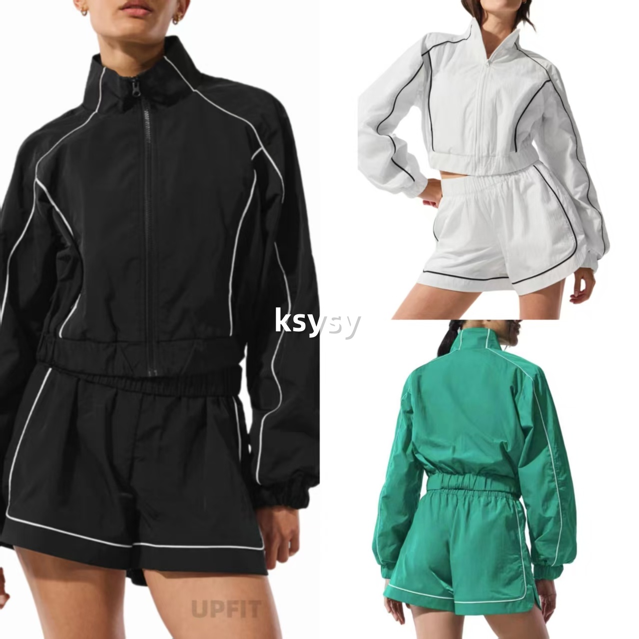2025 Yoga Jackets Shorts Sets Workout Sets Gym Set Hat Jackets Coat Shorts Sock High Quality Breathable 5A Sport Jacket sets alosetly women clothes Ksysy Store