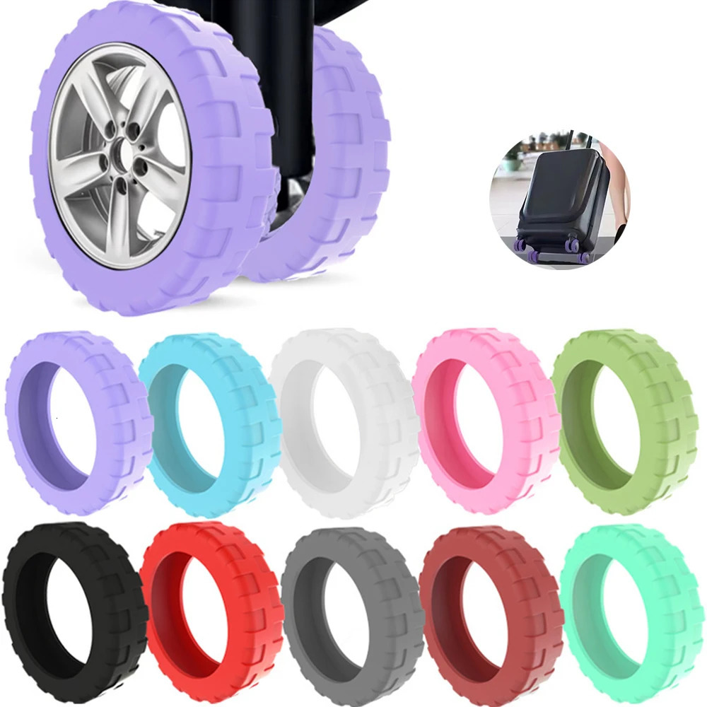8PCSSet Suitcase Parts Axles Travel Luggage Caster Shoes with Silent Sound Reduce Wheel Wear Wheels Protection Coverzmt 250616