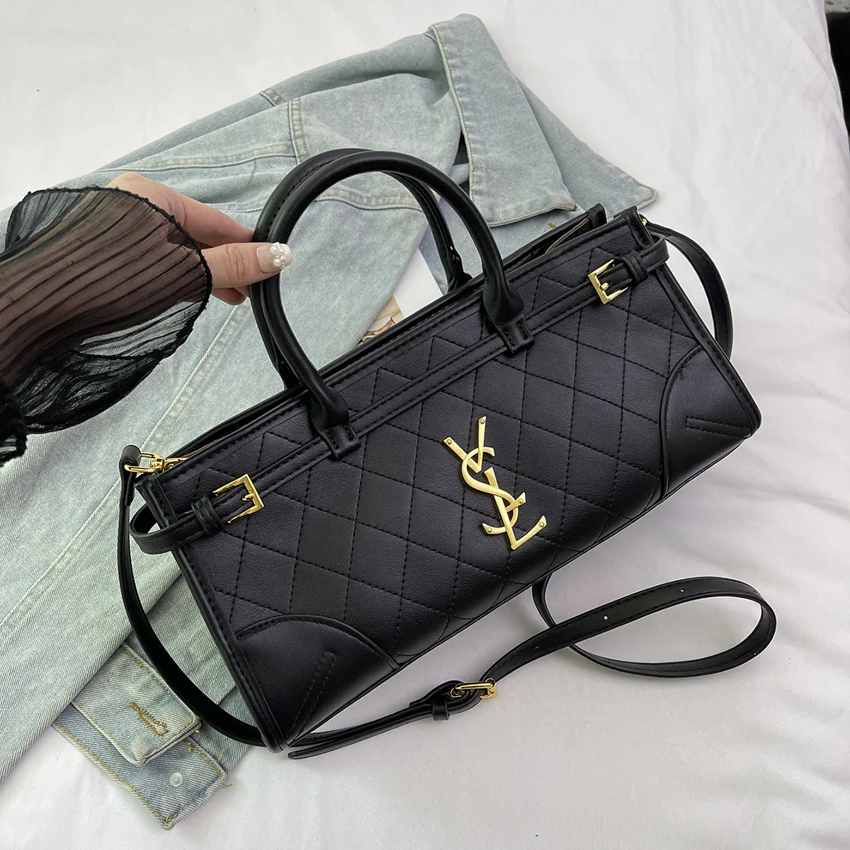 New Bag Under The Armpit Bag Popular Letter Embroidery Line Commuter Bag Hand Shoulder Diagonal Cross Trend Female Bag