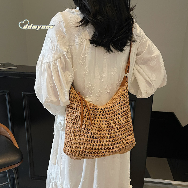 Summer Casual Straw Large Capacity Underarm for Women 2025 New Forest Style Literary Lazy Shoulder Crossbody Bag ddmynov ddmynov ddmynov