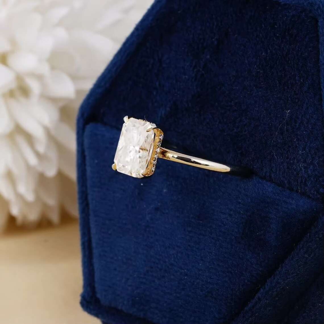 GRA Certified Natural Radiant Cut 3.0Ct Moissanite Diamond Rings for Men and Womens Luxury Fashion Statement