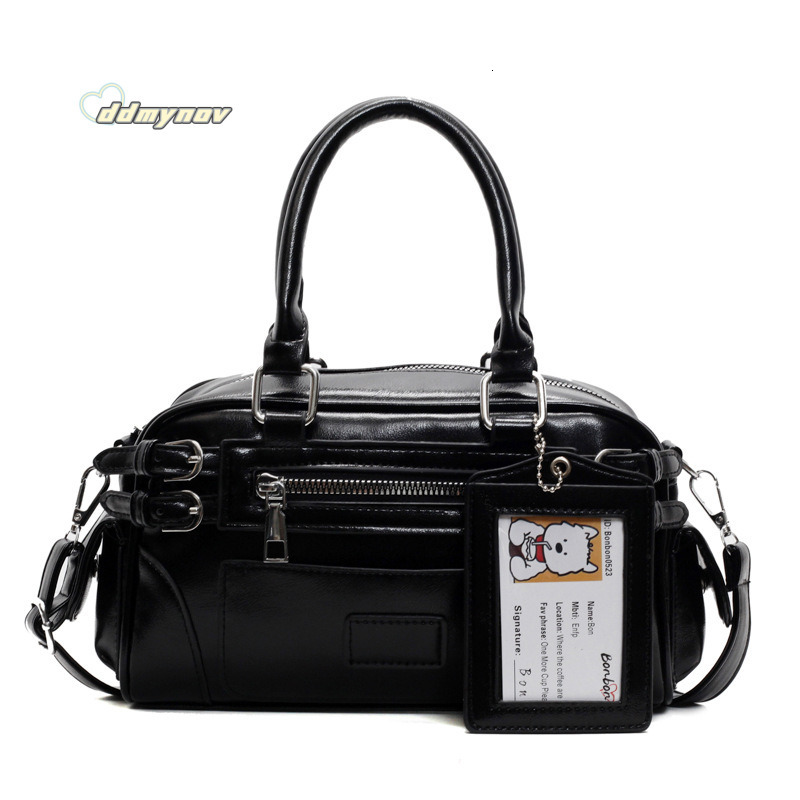 Niche Motorcycle Style Handheld Boston for Women 2025 Spring New Trend Versatile Commuter Shoulder Crossbody Bag ddmynov ddmynov ddmynov