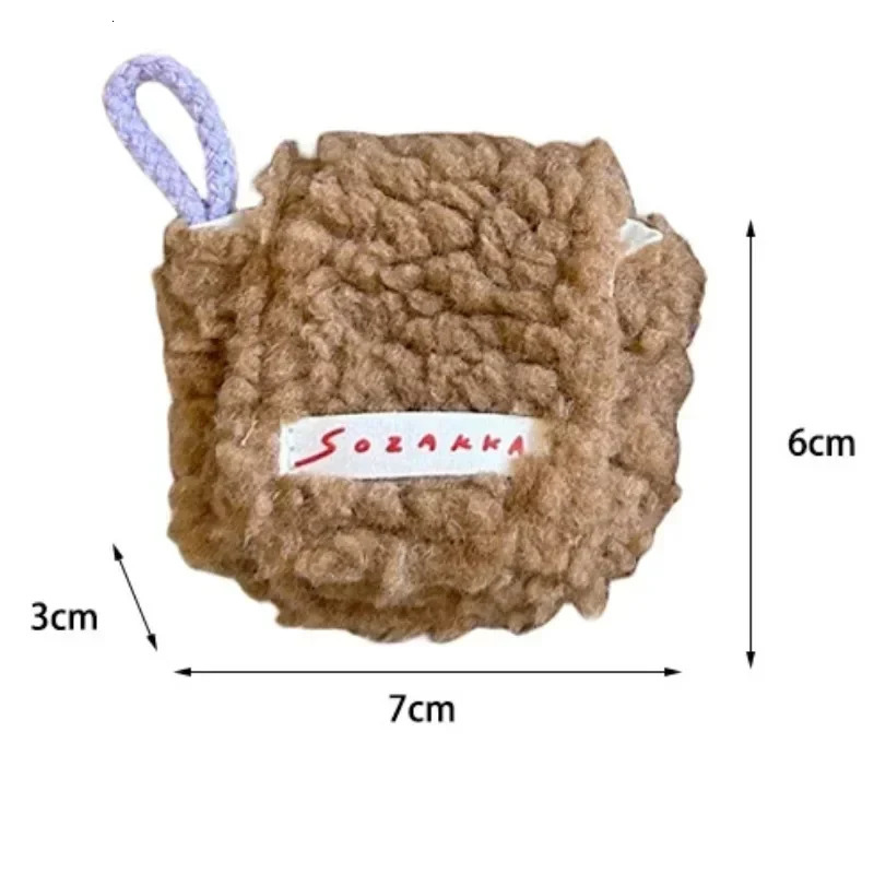 Women Candy Color Fashion Kawaii Plush Coin Purse Cute Mini Coin Bag Pouch Portable Wireless Earphone Protective Case 250614