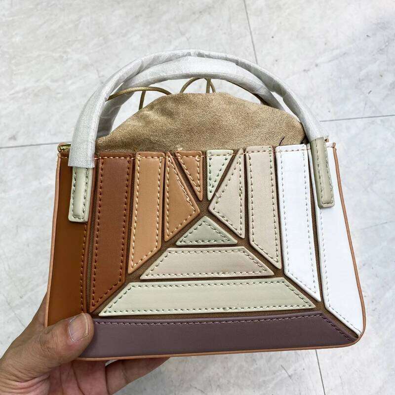 Women's Bags Designer Fashion Sling Bags For Women Designer Handbags And Purses 2023 New In PU Splicing Contrasting Top Handle Crossbody Bag