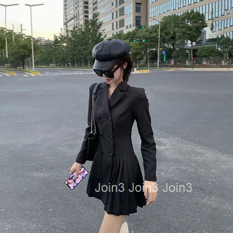 Womens Dress Blazer Clothing Chic and Elegant Pretty Female Dresses 2025 Formal Occasion Spring Retro Promotion Loose X Xxl Y2k