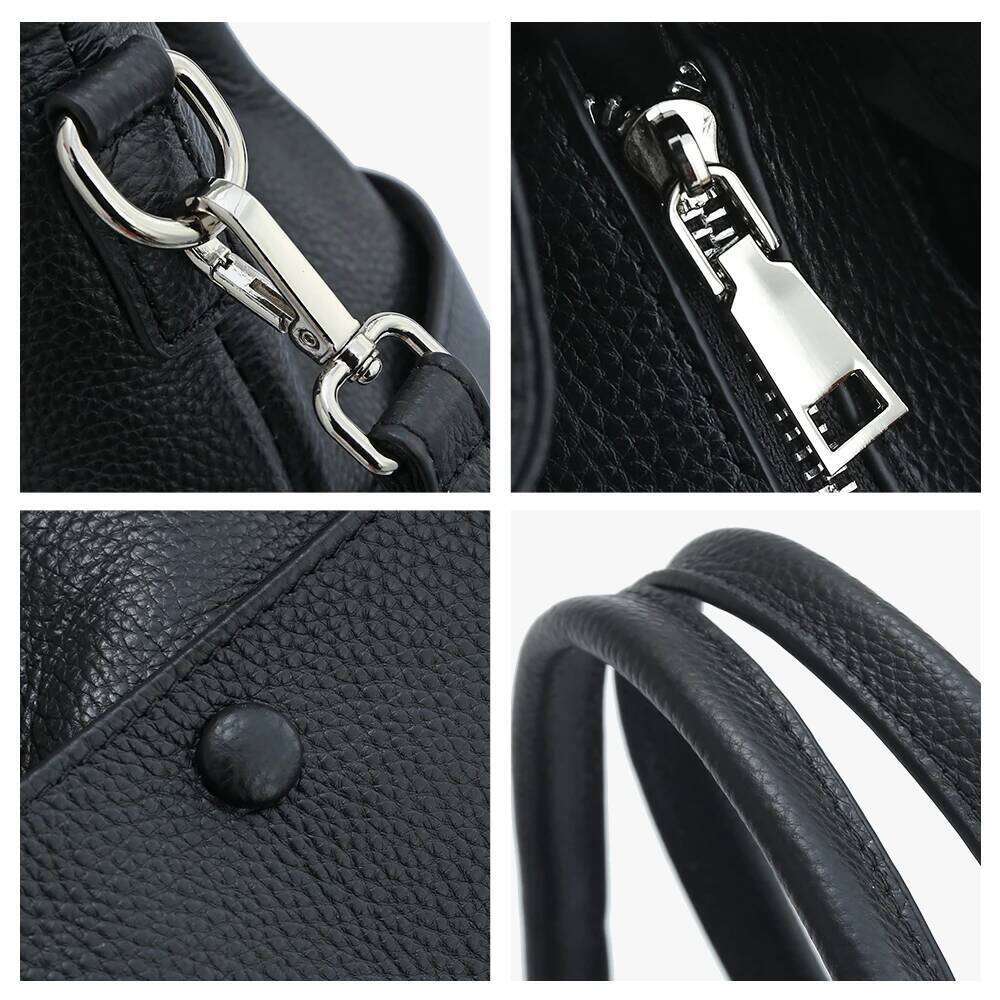 Zency Women Bucket Bag Genuine Leather Large Capacity Shopper Casual Handbag Female Crossbody Shoulder Tote Bags