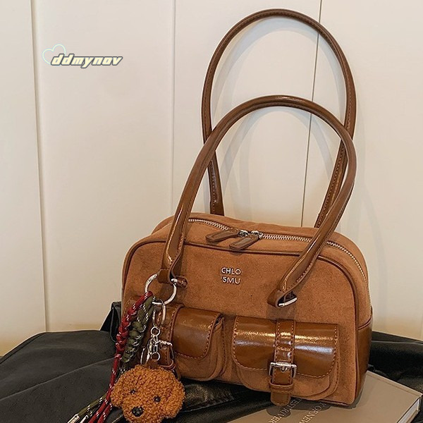 Underarm for Women Autumn Winter 2024 New Trendy Niche Handheld Bowling Ball Large Capacity Commuter Bag ddmynov ddmynov