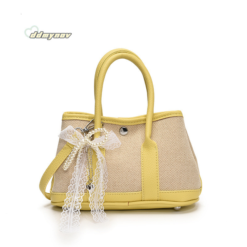 Casual Color Block Stitching Handbag Garden for Women 2025 Spring New Trendy Fashion Versatile Commuter Crossbody Bag ddmynov