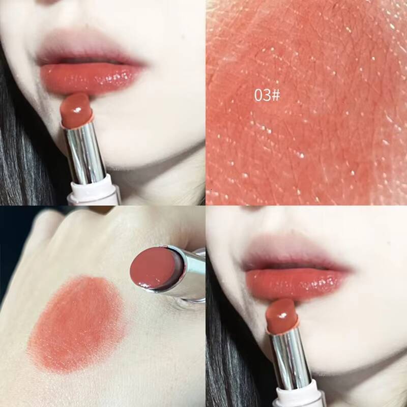 Water Mirror Lipstick Crystal Jelly Transparent Stick Moisturizing Long-lasting Solid Lip Gloss Nude Tint Clear Makeup happy