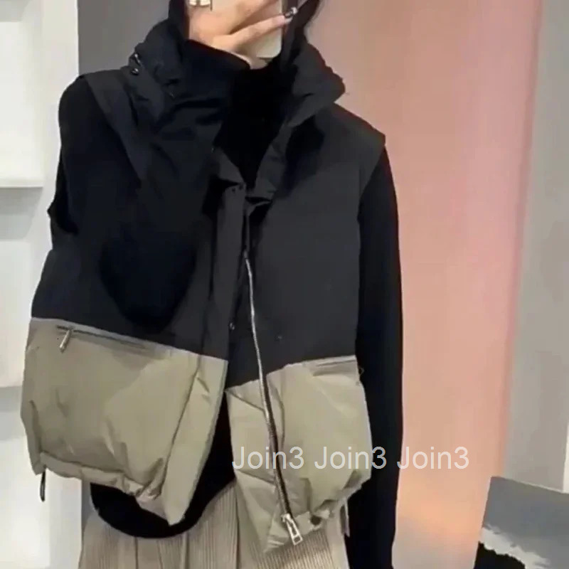 Loose Lady Padded Cotton Giletes Zipper Working Clothes Fashion 2025 Womens Vests Korean Style Insulated Autumn Warm Classic