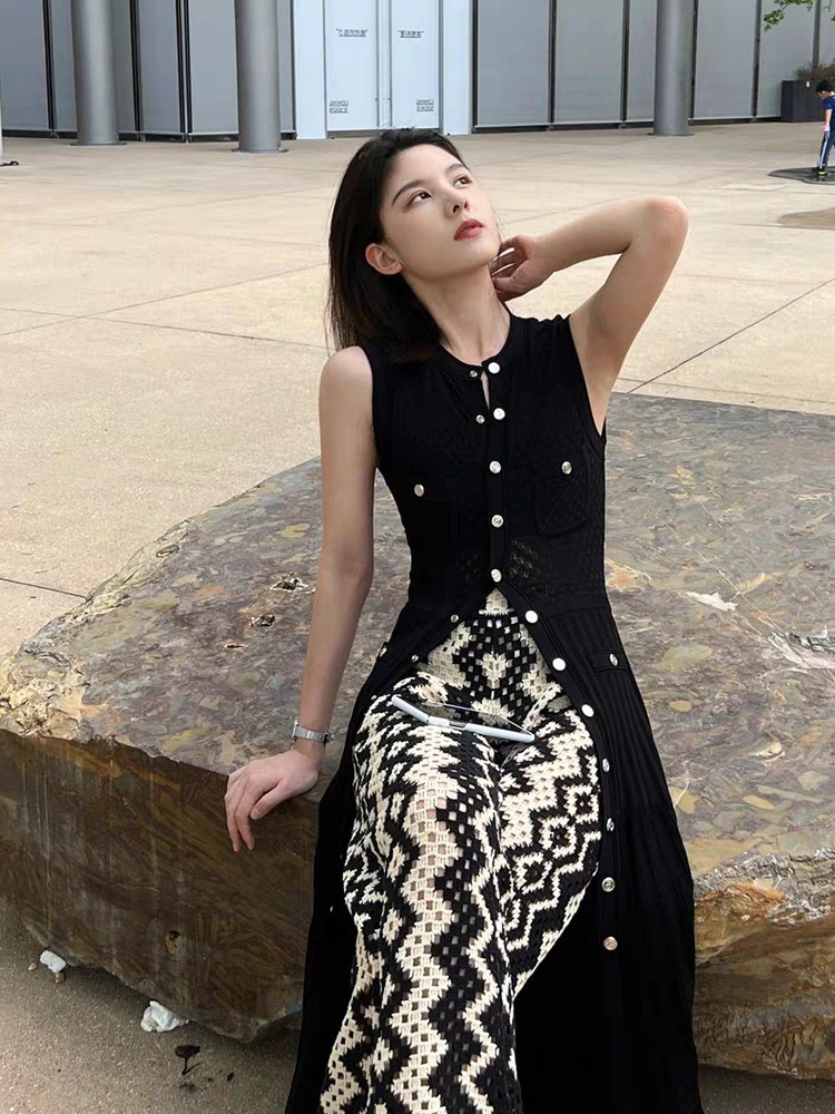 S115 New summer style slim fit niche chic French style