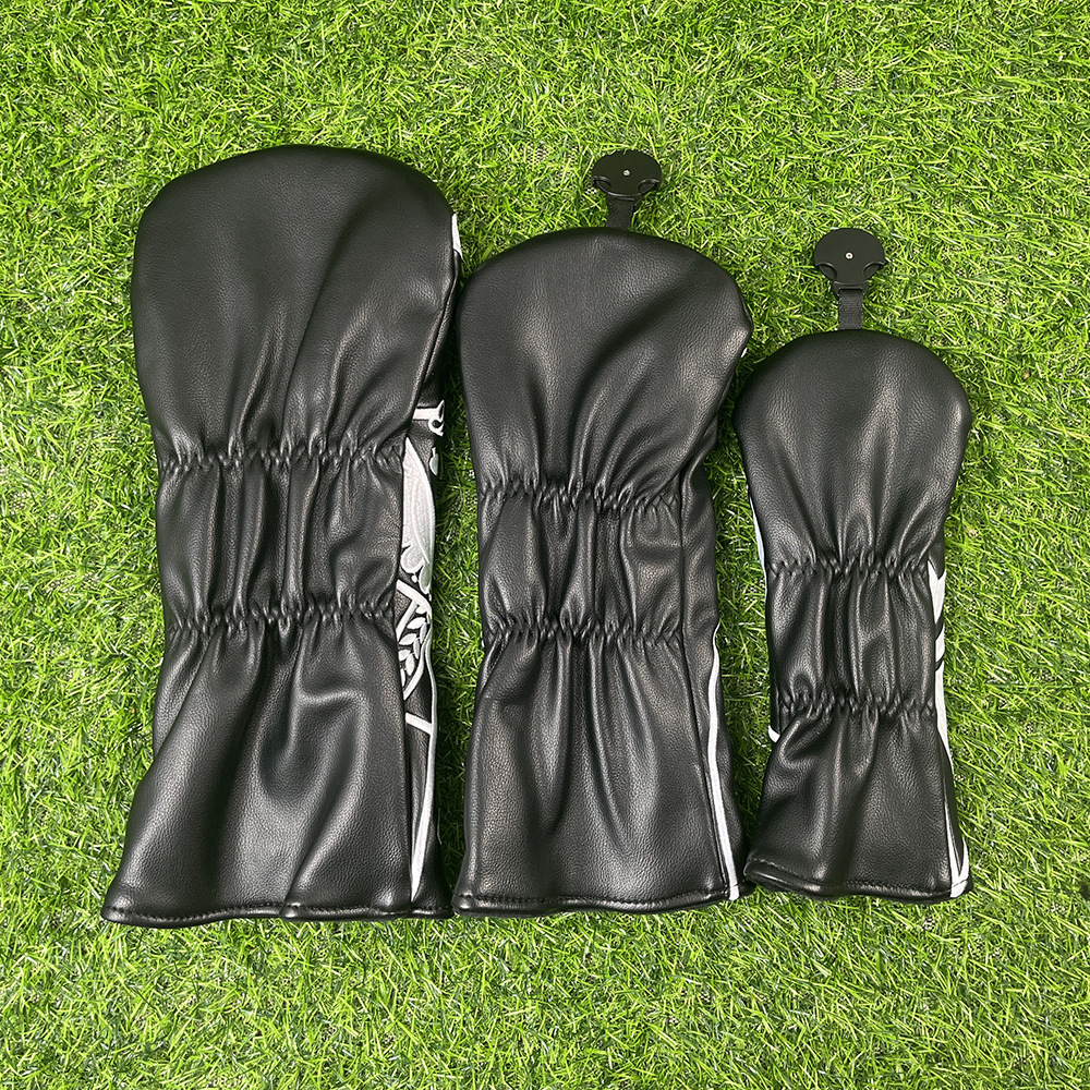Black Lucky Poker High Quality Headcovers Embroidery Golf Club Driver Head Fariway Wood Hybrid Head Covers 3 Wood Headc 250108
