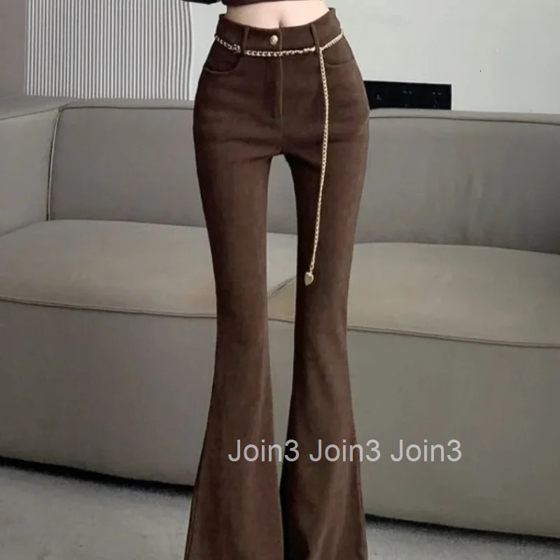 Wide Leg Pants for Women Straight Woman Trousers Korean Fashion Elastic Y2k Streetwear Slacks G Autumn High Quality Casual 90s