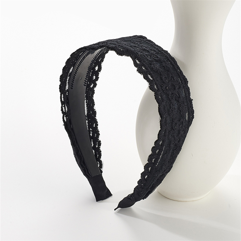 Sweet floral headband female wide lace flower hair band headdress sweet Mori women's system pressed hair wider hair band headwear