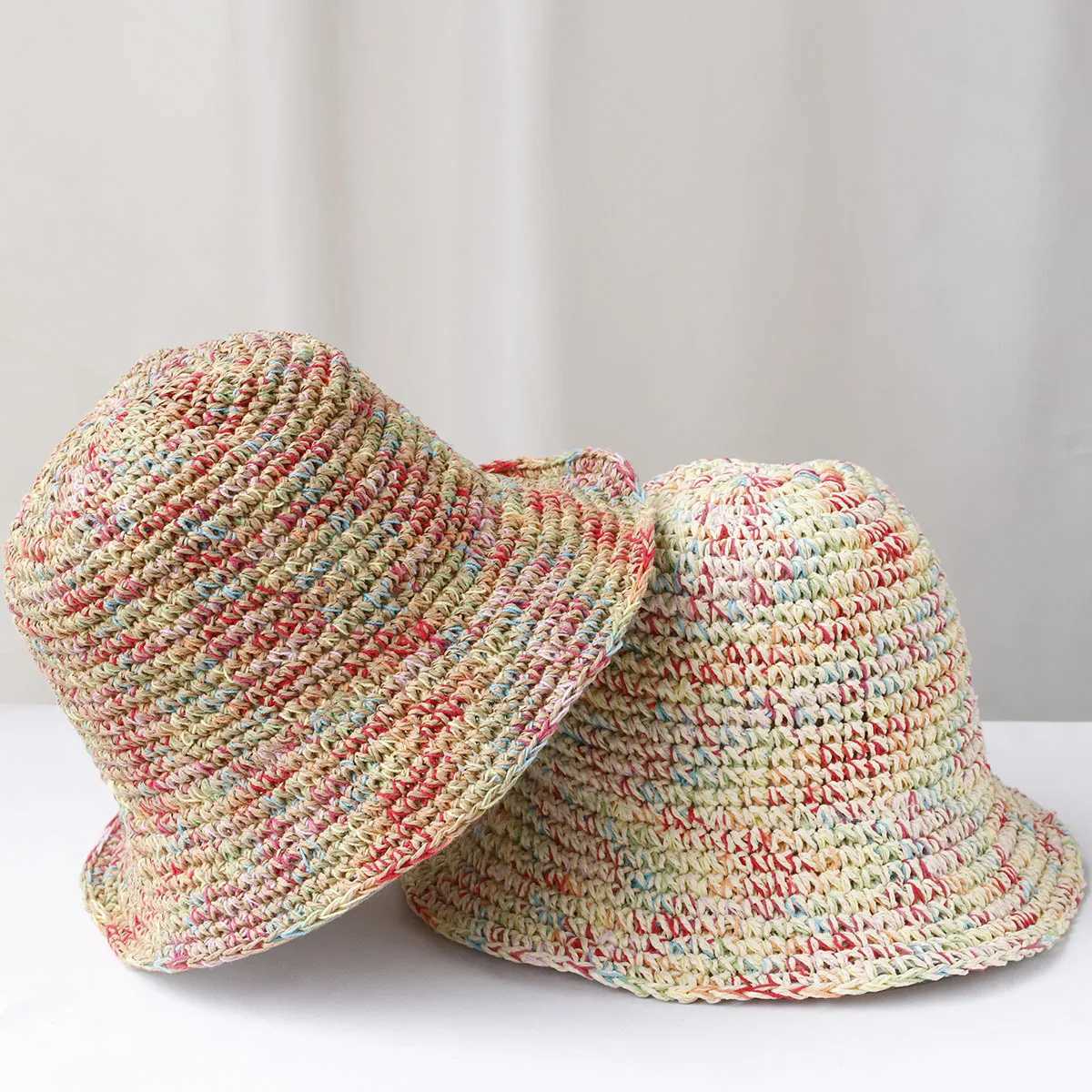 French Style Casual Chic Womens Summer Straw Hat Face Slimming Breathable Sunscreen Large Brim Beach Holiday Fishing Cap M250616